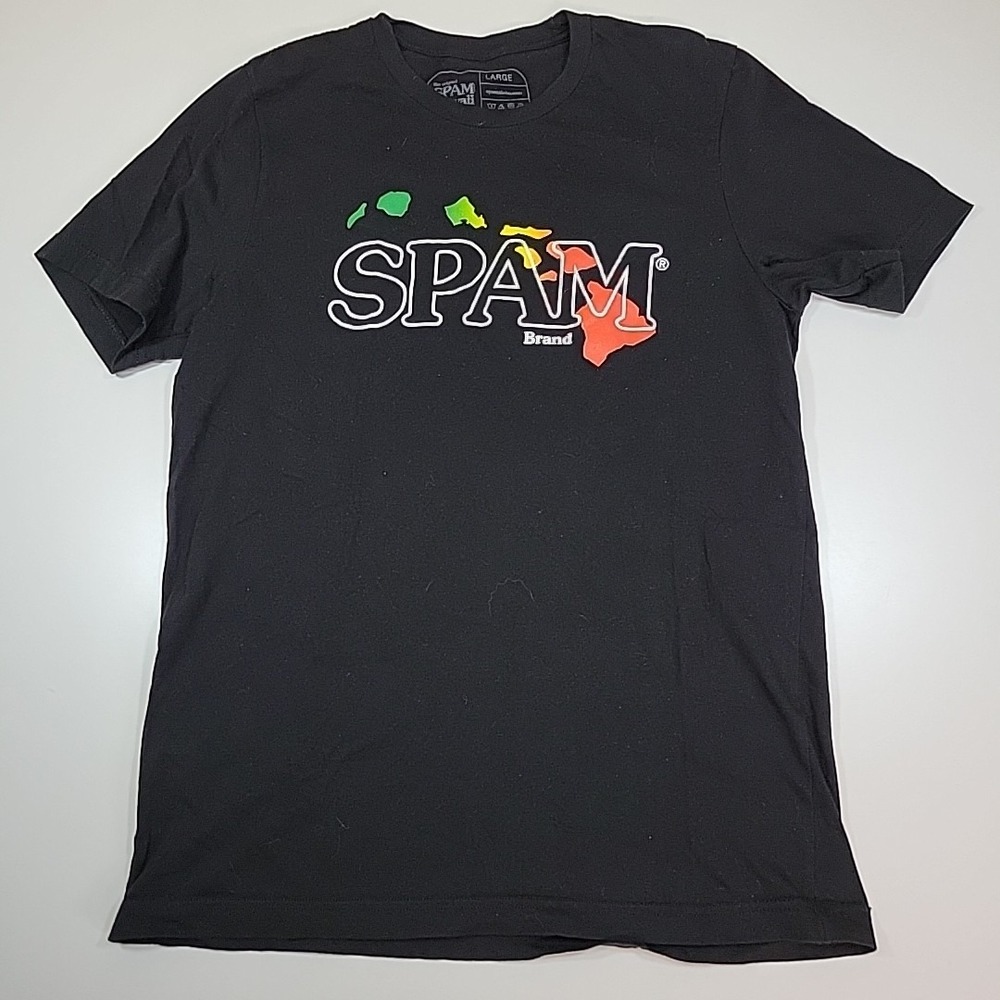 Spam Hawaii Island‎ Chain SPAM Size L Black T-Shirt